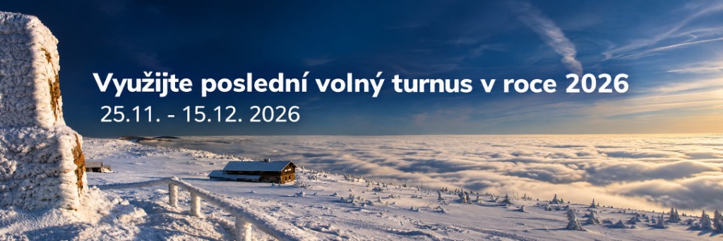 Využijte poslední volný turnus v roce 2026 — 25. 11. – 15. 12. 2026